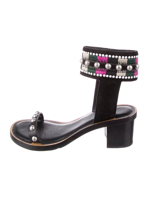Isabel Marant Suede Embroidered Accent Sandals
