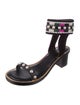 Isabel Marant Suede Embroidered Accent Sandals
