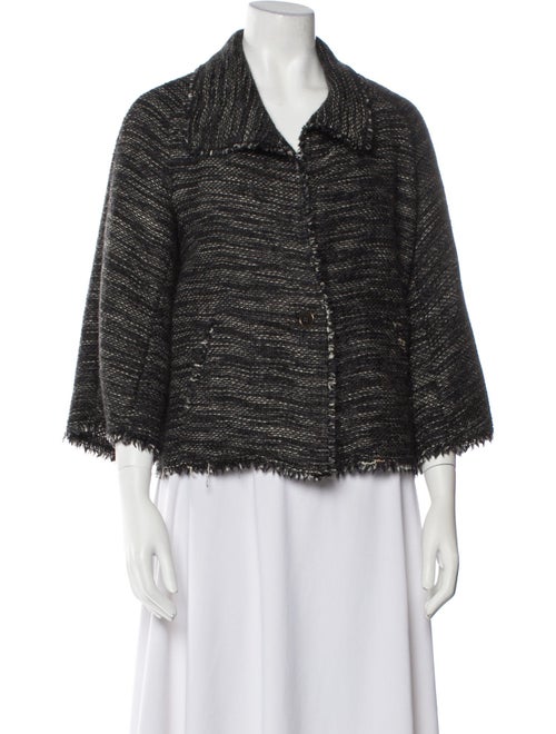 Isabel Marant Virgin Wool Tweed Pattern Cape