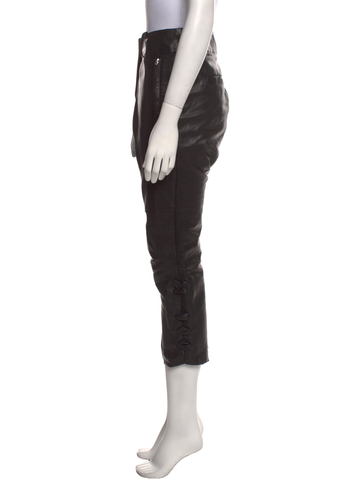 Isabel Marant Lambskin Straight Leg Pants