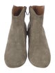 Isabel Marant Suede Whipstitch Trim Western Boots