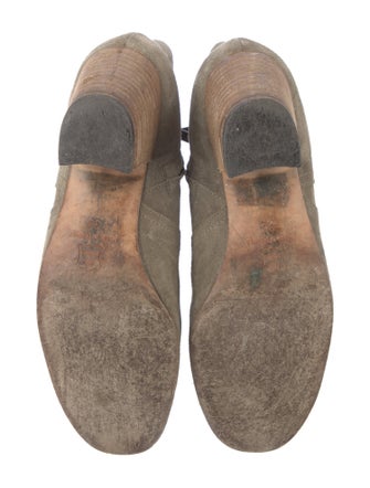 Isabel Marant Suede Whipstitch Trim Western Boots