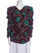 Isabel Marant Floral Print Cowl Neck Blouse