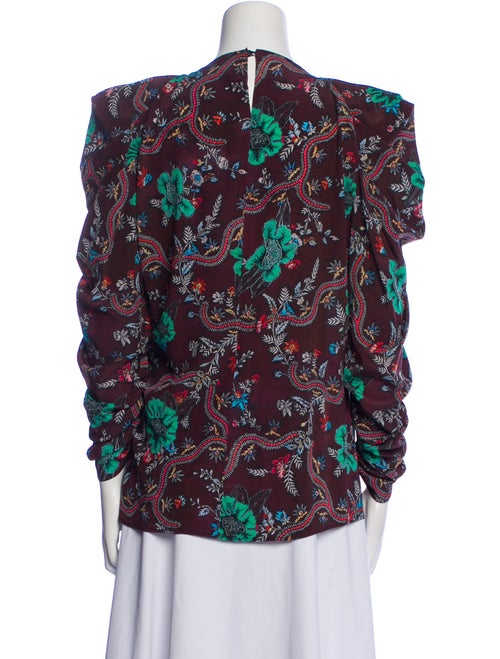 Isabel Marant Floral Print Cowl Neck Blouse