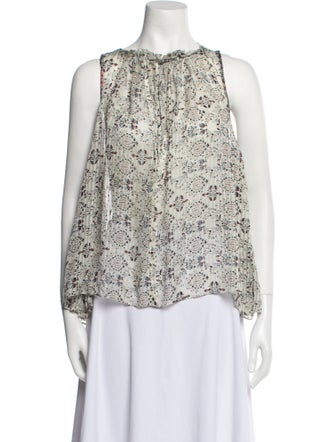 Isabel Marant Silk Floral Print Blouse
