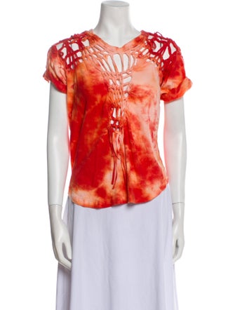 Isabel Marant Printed Crew Neck Top