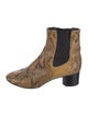 Isabel Marant Leather Animal Print Chelsea Boots