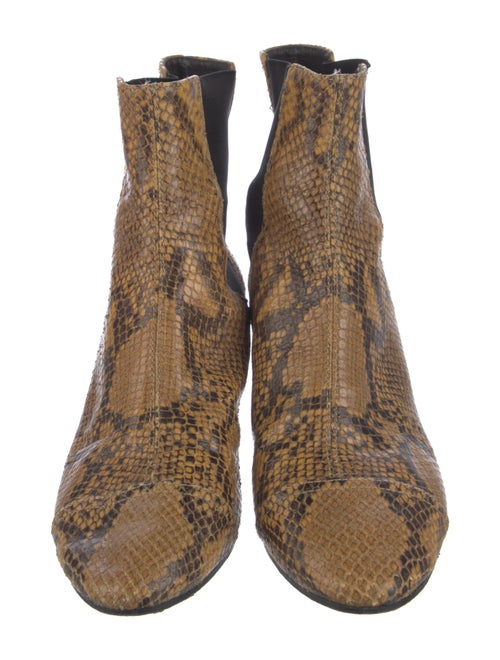 Isabel Marant Leather Animal Print Chelsea Boots