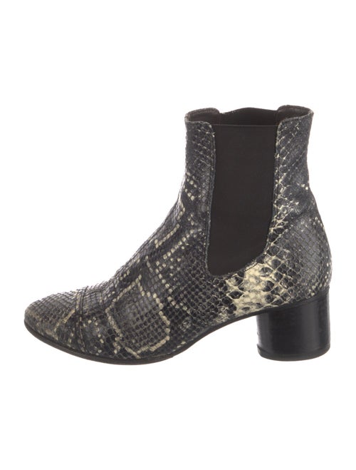 Isabel Marant Leather Animal Print Chelsea Boots