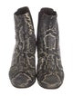 Isabel Marant Leather Animal Print Chelsea Boots
