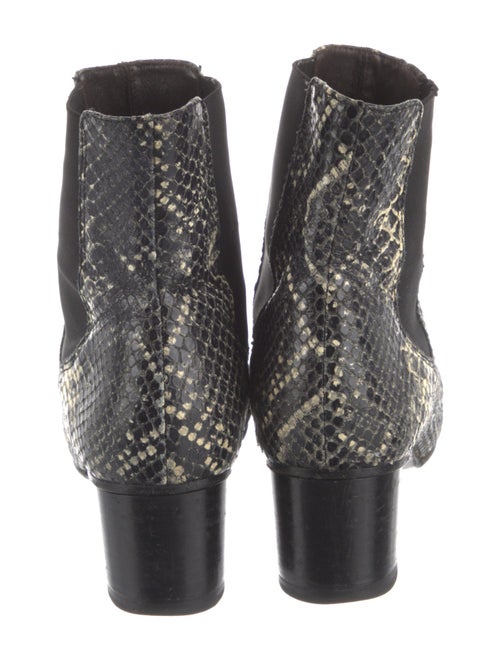 Isabel Marant Leather Animal Print Chelsea Boots