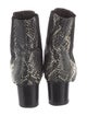 Isabel Marant Leather Animal Print Chelsea Boots