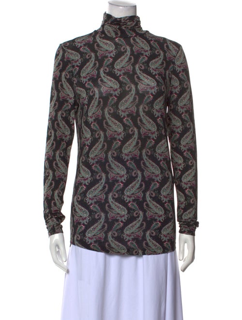Isabel Marant Paisley Print Mock Neck Blouse
