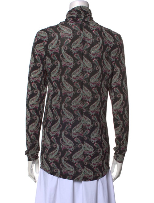 Isabel Marant Paisley Print Mock Neck Blouse