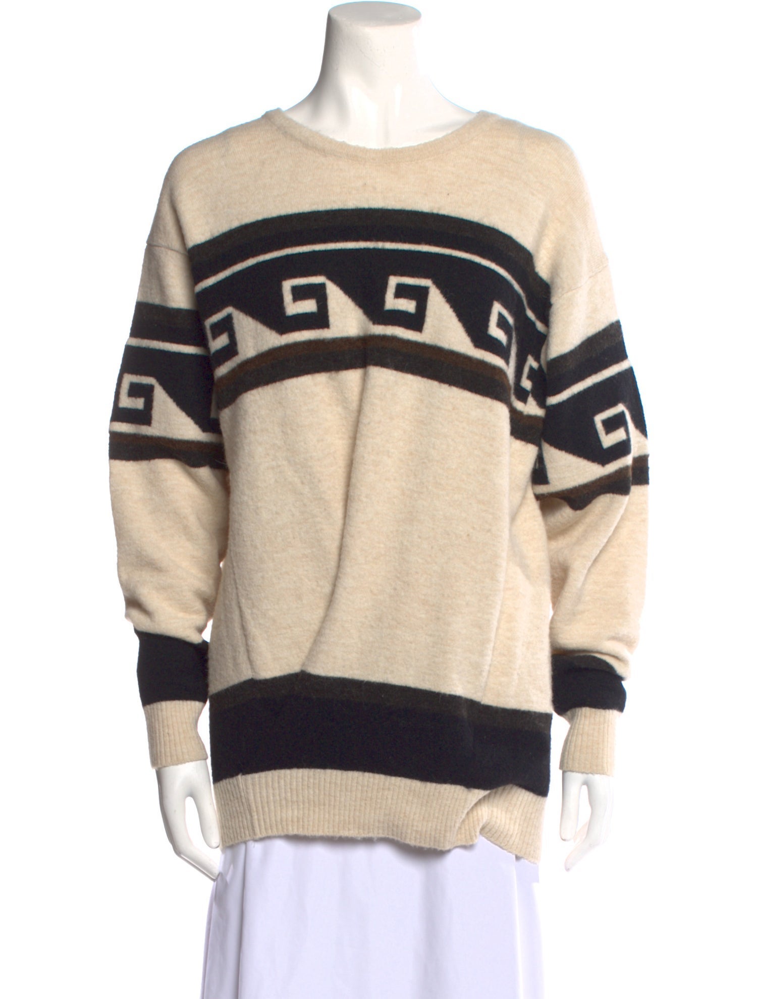 Isabel Marant Graphic Print Bateau Neckline Sweater