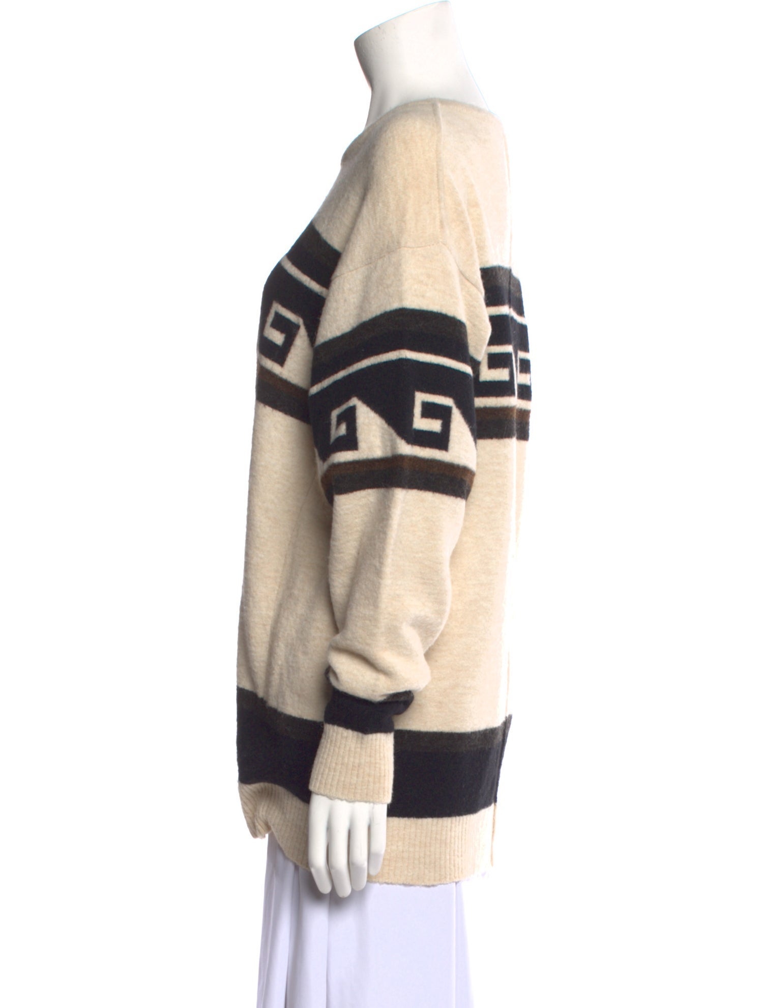 Isabel Marant Graphic Print Bateau Neckline Sweater