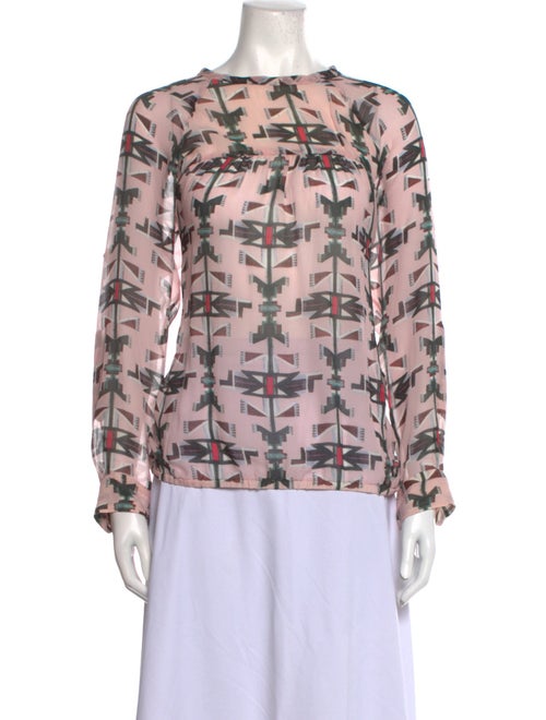Isabel Marant Printed Bateau Neckline Blouse
