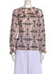 Isabel Marant Printed Bateau Neckline Blouse