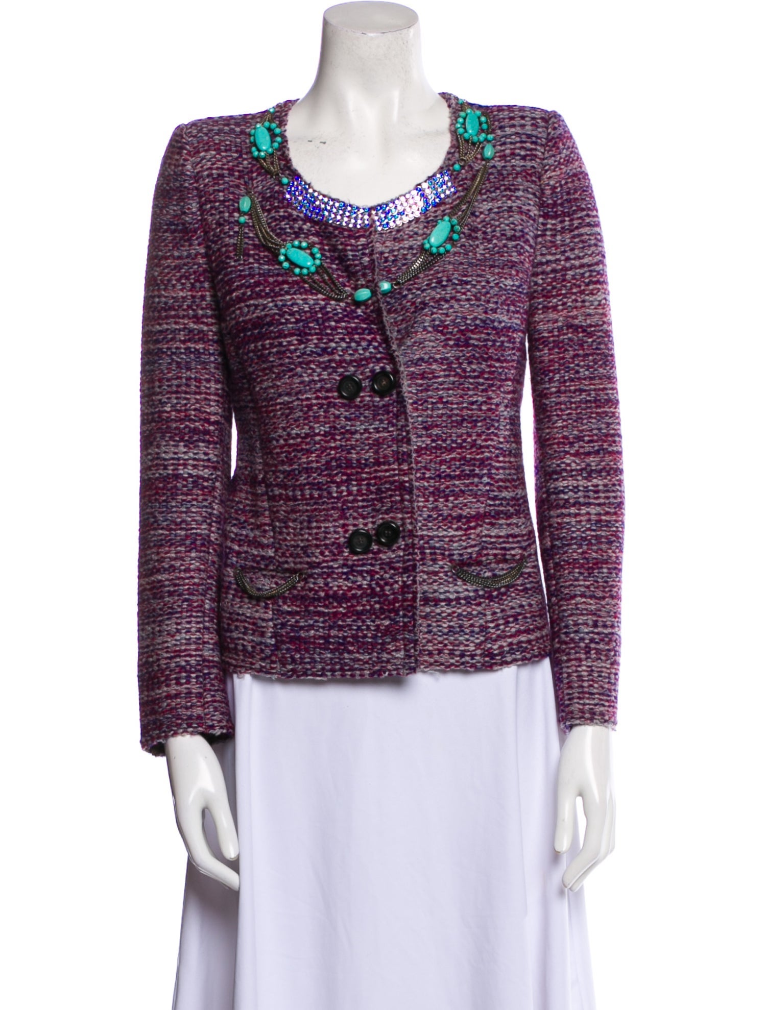 Isabel Marant Virgin Wool Tweed Pattern Jacket