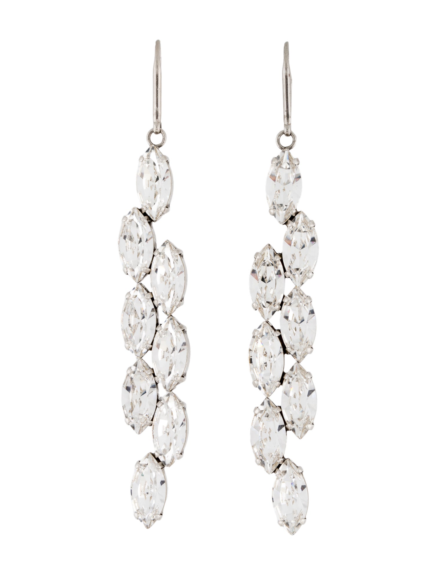 【Isabel Marant】Embrace クリスタル ピアス Isabel Marant Crystal Embrace Drop Earrings - Clear, Brass