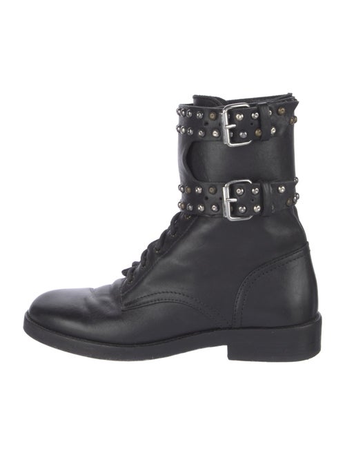 Isabel Marant Leather Studded Accents Combat Boots