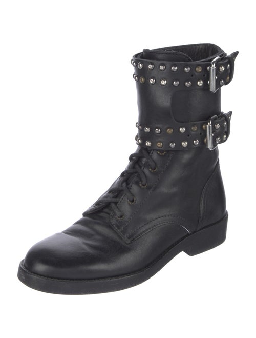 Isabel Marant Leather Studded Accents Combat Boots