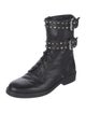 Isabel Marant Leather Studded Accents Combat Boots