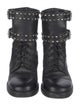 Isabel Marant Leather Studded Accents Combat Boots