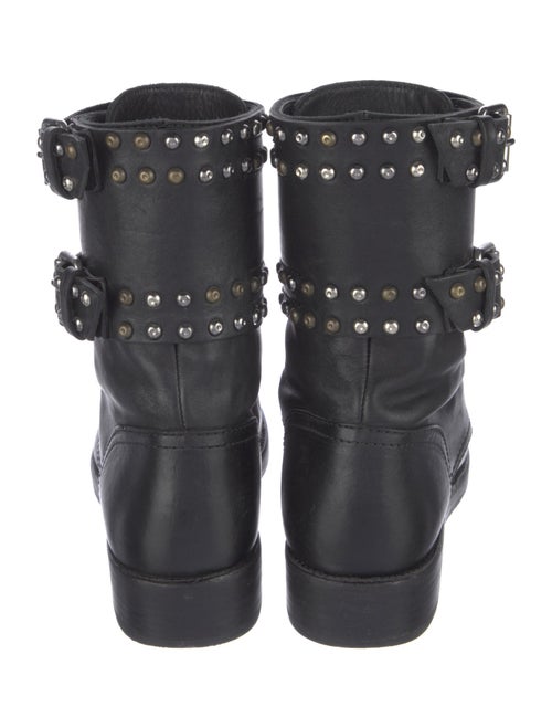 Isabel Marant Leather Studded Accents Combat Boots