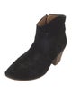 Isabel Marant Suede Colorblock Pattern Western Boots
