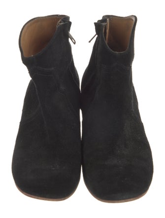 Isabel Marant Suede Colorblock Pattern Western Boots