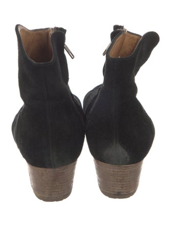 Isabel Marant Suede Colorblock Pattern Western Boots
