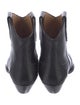Isabel Marant Leather Whipstitch Trim Western Boots