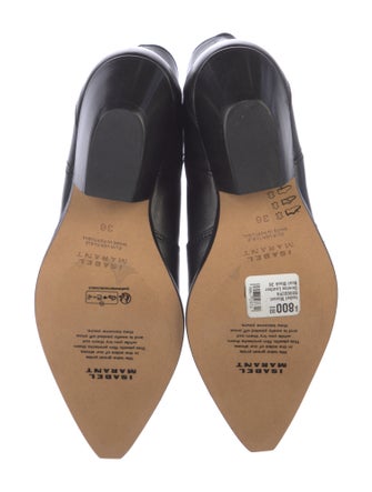 Isabel Marant Leather Whipstitch Trim Western Boots