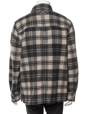 Isabel Marant Wool Plaid Print Peacoat