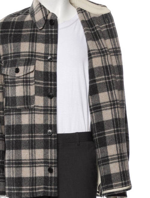 Isabel Marant Wool Plaid Print Peacoat