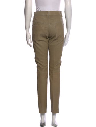 Isabel Marant Lamb Leather Straight Leg Pants