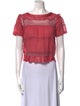 Isabel Marant Bateau Neckline Short Sleeve Crop Top