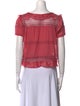 Isabel Marant Bateau Neckline Short Sleeve Crop Top
