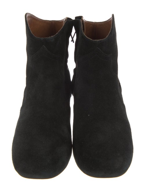 Isabel Marant Suede Whipstitch Trim Western Boots