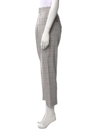 Isabel Marant Plaid Print Straight Leg Pants