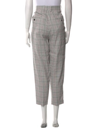 Isabel Marant Plaid Print Straight Leg Pants