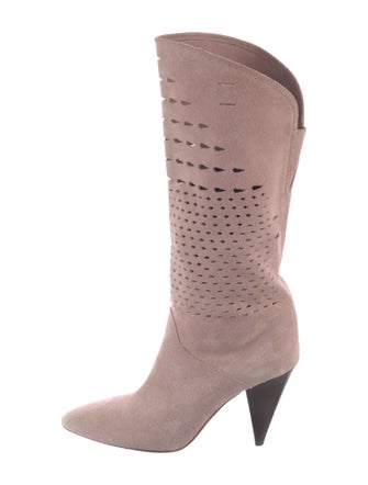Isabel Marant Suede Cutout Accent Sock Boots