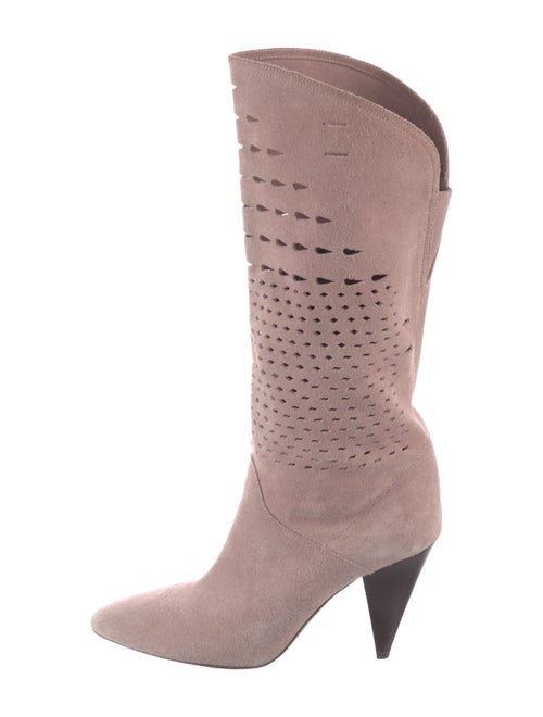 Isabel Marant Suede Cutout Accent Sock Boots