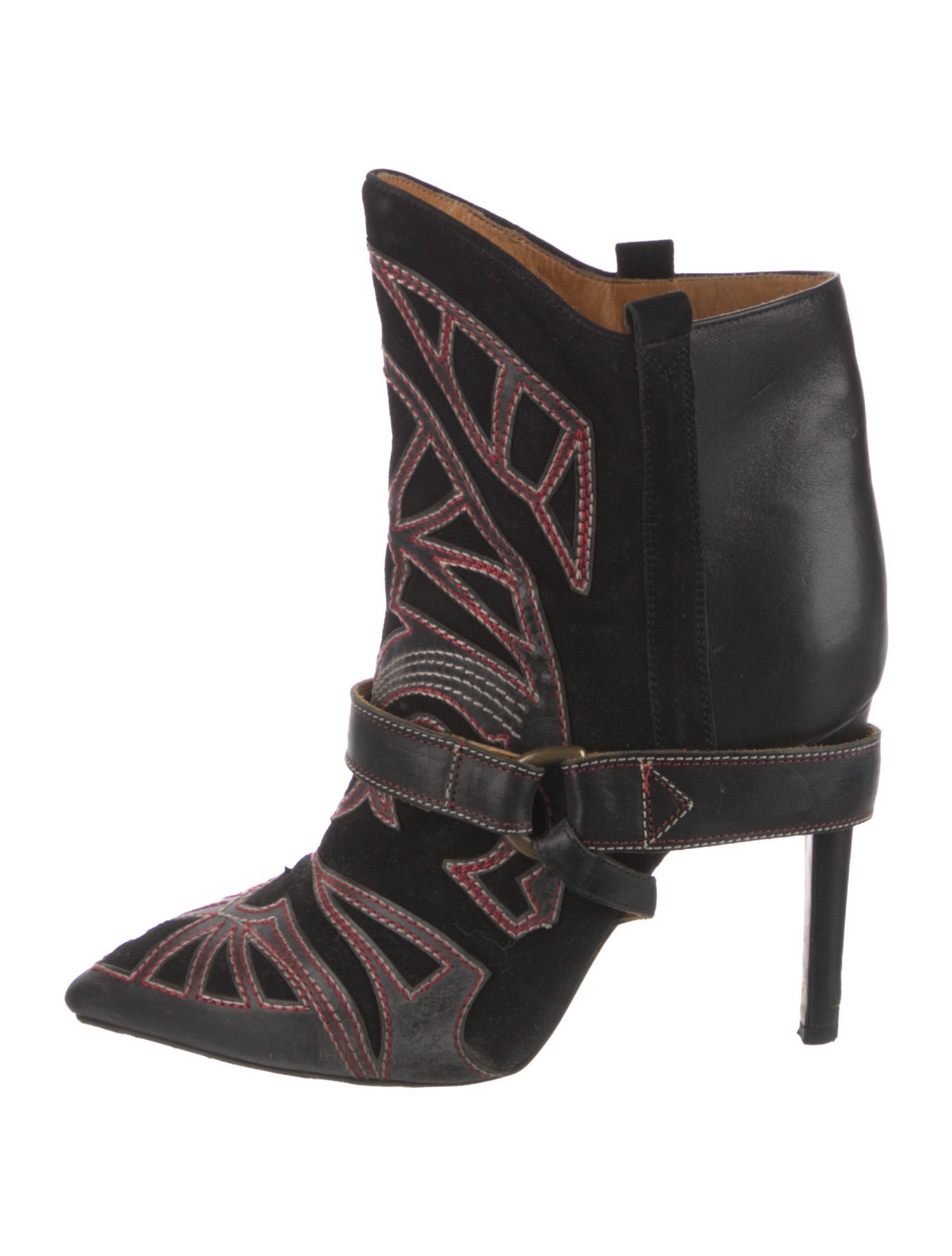 Isabel Marant Suede Graphic Print Boots