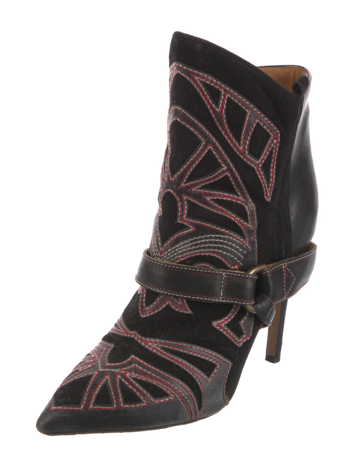 Isabel Marant Suede Graphic Print Boots