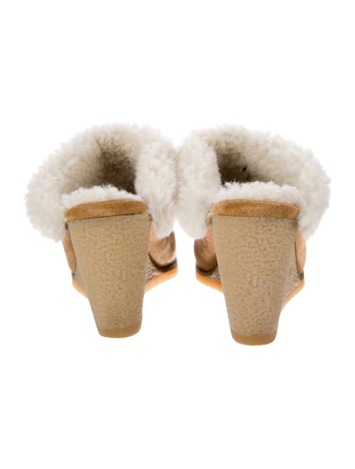 Isabel Marant Suede Fur Trim Mules
