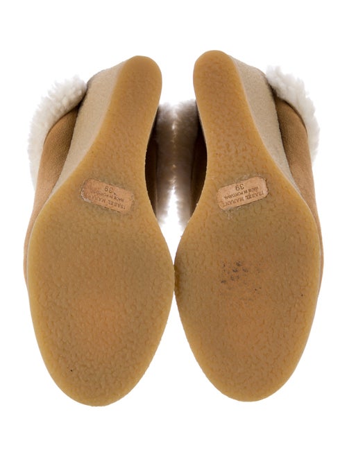 Isabel Marant Suede Fur Trim Mules