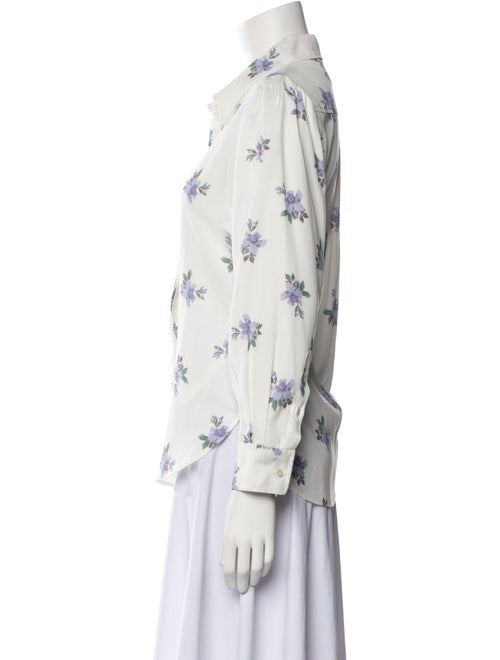 Isabel Marant Printed Long Sleeve Button-Up Top