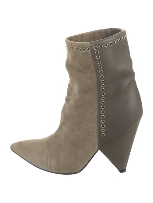 Isabel Marant Suede Eyelet Trim Boots